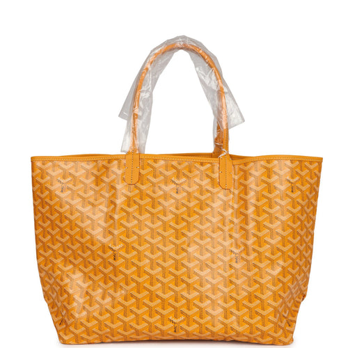 Goyard Goyardine Yellow St. Louis PM Tote Bag Palladium Hardware