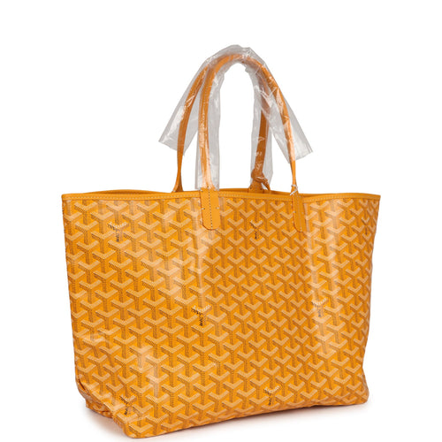 Goyard Goyardine Yellow St. Louis PM Tote Bag Palladium Hardware