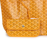 Goyard Goyardine Yellow St. Louis PM Tote Bag Palladium Hardware