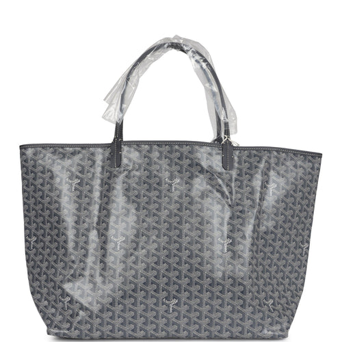 Goyard Goyardine Grey Saint Louis GM Tote Bag Palladium Hardware