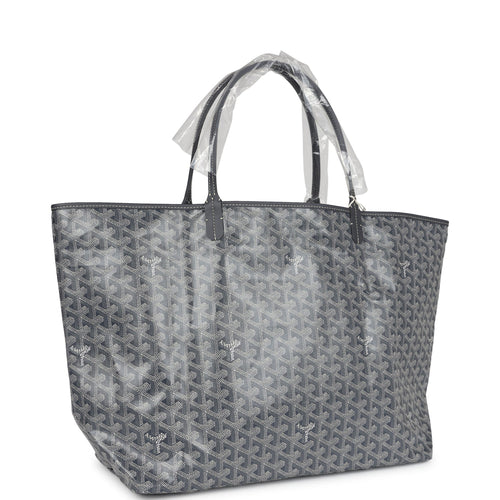 Goyard Goyardine Grey Saint Louis GM Tote Bag Palladium Hardware