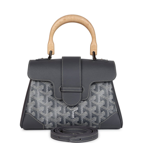 Goyard Saigon Souple Mini Bag Grey Goyardine Canvas Palladium Hardware