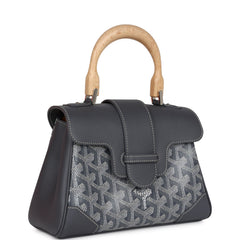 Goyard Saigon Souple Mini Bag Grey Goyardine Canvas Palladium Hardware