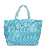 Goyard Goyardine Turquoise St. Louis GM Tote Bag & Balise Towel Palladium Hardware