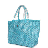 Goyard Goyardine Turquoise St. Louis GM Tote Bag & Balise Towel Palladium Hardware