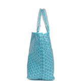 Goyard Goyardine Turquoise St. Louis GM Tote Bag & Balise Towel Palladium Hardware