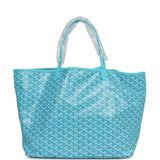 Goyard Goyardine Turquoise St. Louis GM Tote Bag & Balise Towel Palladium Hardware