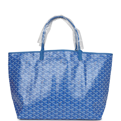 Goyard Goyardine Sky Blue St. Louis GM Tote Bag Palladium Hardware