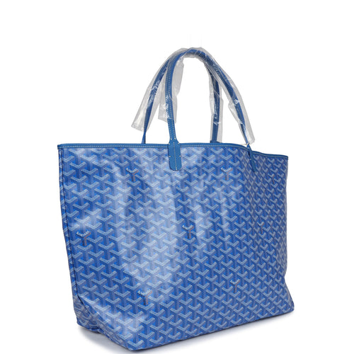 Goyard Goyardine Sky Blue St. Louis GM Tote Bag Palladium Hardware