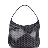 Goyard Goyardine Navy Boheme Hobo Bag Palladium Hardware