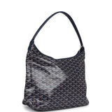 Goyard Goyardine Navy Boheme Hobo Bag Palladium Hardware