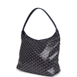 Goyard Goyardine Navy Boheme Hobo Bag Palladium Hardware