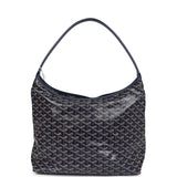 Goyard Goyardine Navy Boheme Hobo Bag Palladium Hardware