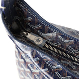 Goyard Goyardine Navy Boheme Hobo Bag Palladium Hardware