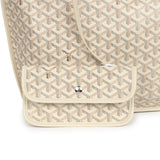 Goyard Goyardine Sand Anjou PM Embroidered Seahorse Bag Palladium Hardware