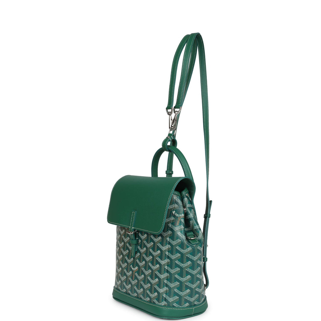 goyard alpin mini backpack retail price Goyard Alpin Backpack Green Goyardine Canvas Palladium Hardware