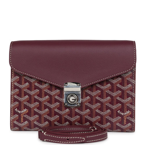 Goyard Goyardine Burgundy Chypre Wallet-Pouch Palladium Hardware