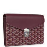 Goyard Goyardine Burgundy Chypre Wallet-Pouch Palladium Hardware