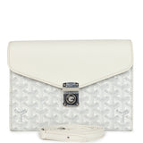 Goyard Goyardine White Chypre Wallet-Pouch Palladium Hardware