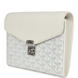 Goyard Goyardine White Chypre Wallet-Pouch Palladium Hardware