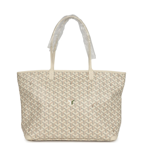Goyard Goyardine Canvas Sand Artois MM Tote Palladium Hardware