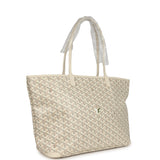 Goyard Goyardine Canvas Sand Artois MM Tote Palladium Hardware