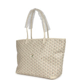 Goyard Goyardine Canvas Sand Artois MM Tote Palladium Hardware