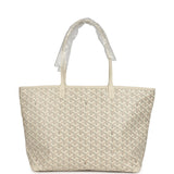 Goyard Goyardine Canvas Sand Artois MM Tote Palladium Hardware