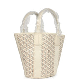 Goyard Goyardine Belharra PM Sand Tote Palladium Hardware