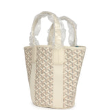 Goyard Goyardine Belharra PM Sand Tote Palladium Hardware