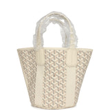 Goyard Goyardine Belharra PM Sand Tote Palladium Hardware