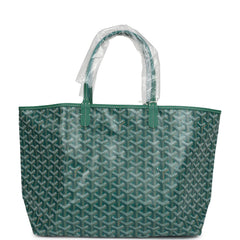 Goyard Goyardine Green St. Louis PM Tote Bag Palladium Hardware