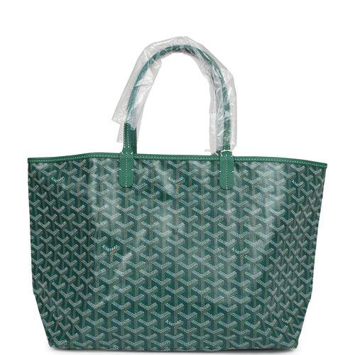 Goyard Goyardine Green St. Louis PM Tote Bag Palladium Hardware