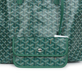 Goyard Goyardine Green St. Louis PM Tote Bag Palladium Hardware