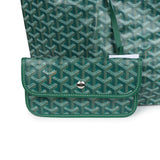 Goyard Goyardine Green St. Louis PM Tote Bag Palladium Hardware