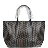 Goyard Goyardine Black St. Louis PM Tote Bag Palladium Hardware