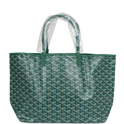 Goyard Goyardine Green St. Louis PM Tote Bag Palladium Hardware