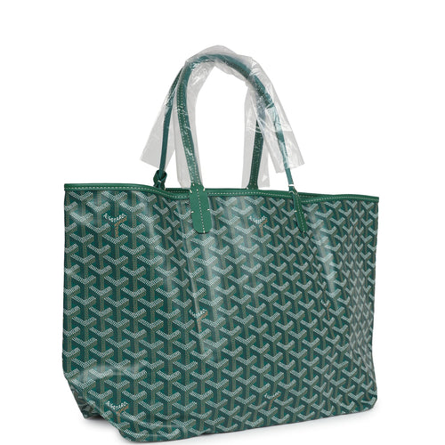 Goyard Goyardine Green St. Louis PM Tote Bag Palladium Hardware