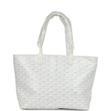 Goyard Goyardine Artois Tote PM Grey Canvas & Chevroches Calfskin Palladium Hardware