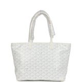 Goyard Goyardine Artois Tote PM Grey Canvas & Chevroches Calfskin Palladium Hardware