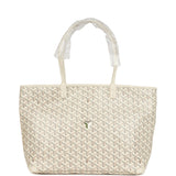 Goyard Goyardine Canvas Sand Artois MM Tote Palladium Hardware