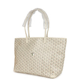 Goyard Goyardine Canvas Sand Artois MM Tote Palladium Hardware