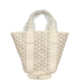 Goyard Goyardine Belharra PM Sand Tote Palladium Hardware