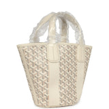 Goyard Goyardine Belharra PM Sand Tote Palladium Hardware