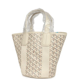 Goyard Goyardine Belharra PM Sand Tote Palladium Hardware