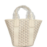 Goyard Goyardine Belharra PM Sand Tote Palladium Hardware