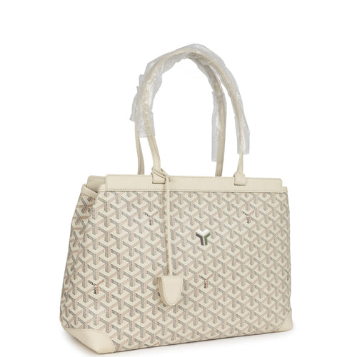 Goyard Goyardine Sand Bellechasse PM Bag Palladium Hardware