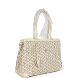 Goyard Goyardine Canvas Sand Bellechasse PM Bag Palladium Hardware