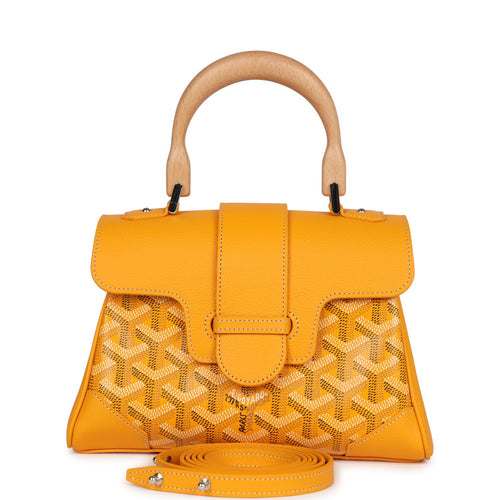 Goyard Saigon Souple Mini Bag Yellow Goyardine Palladium Hardware