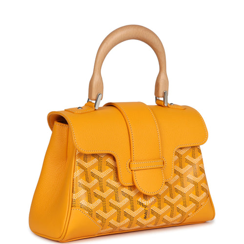 Goyard Saigon Souple Mini Bag Yellow Goyardine Palladium Hardware